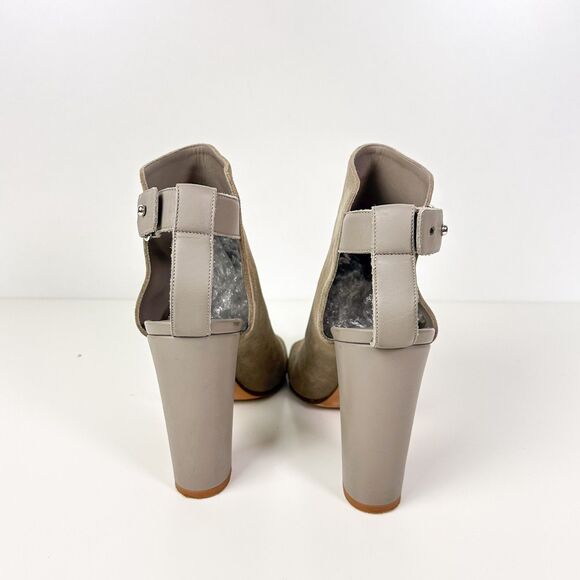 Vince Addison Suede Leather Peep Toe Booties US Size 10 EU 41.5 Made in Itlay - Picture 5 of 11